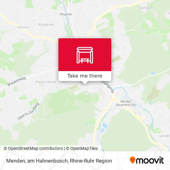 Карта Menden, am Hahnenbusch