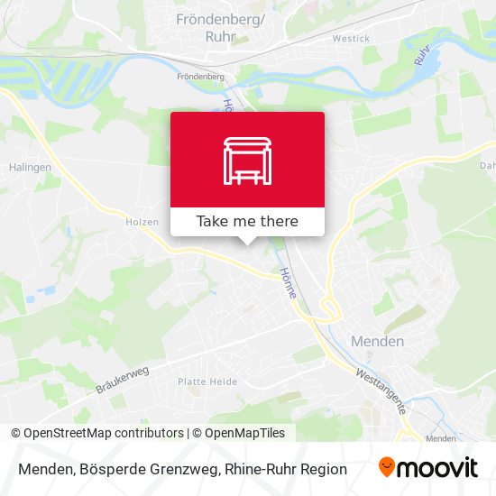 Menden, Bösperde Grenzweg map