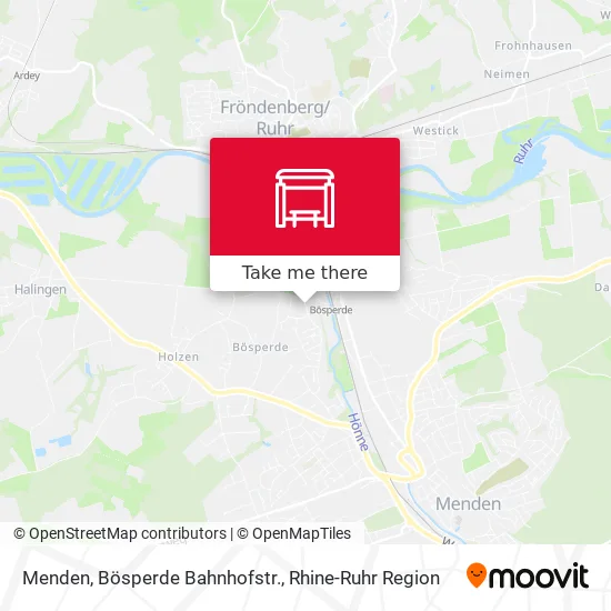 Карта Menden, Bösperde Bahnhofstr.
