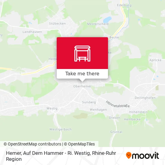 Карта Hemer, Auf Dem Hammer - Ri. Westig