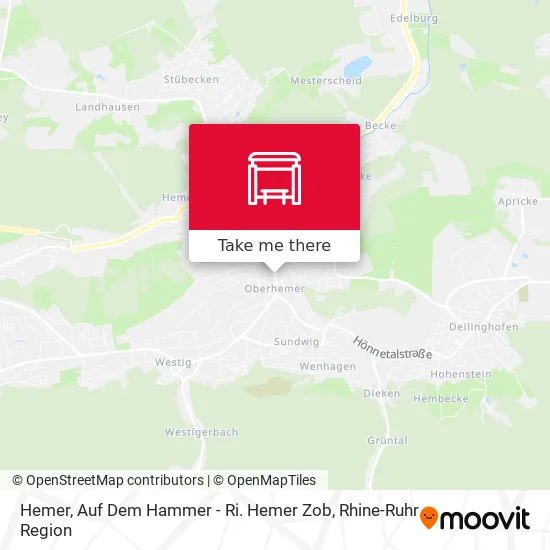 Карта Hemer, Auf Dem Hammer - Ri. Hemer Zob