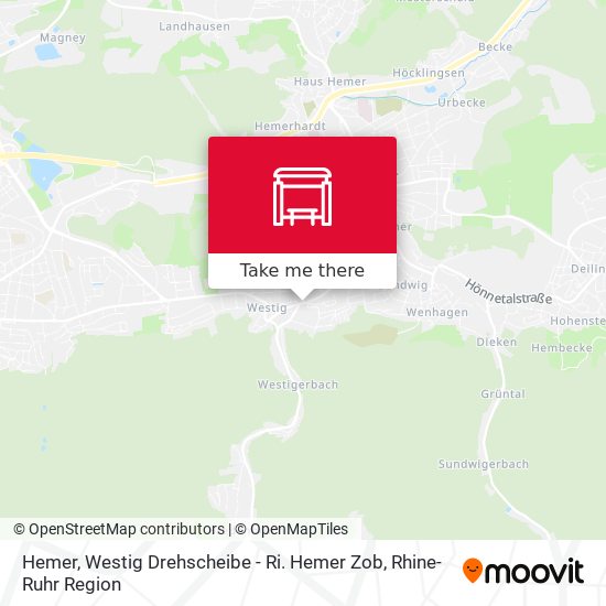 Hemer, Westig Drehscheibe - Ri. Hemer Zob map