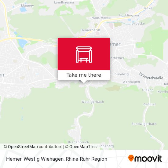 Hemer, Westig Wiehagen map