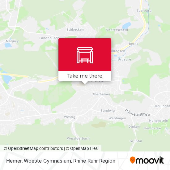 Hemer, Woeste-Gymnasium map