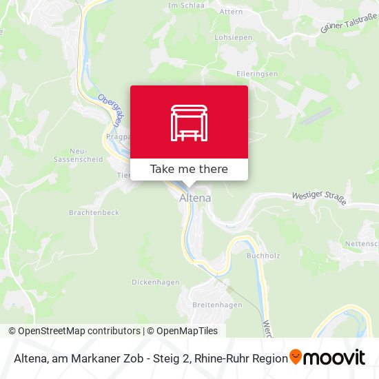Карта Altena, am Markaner Zob - Steig 2
