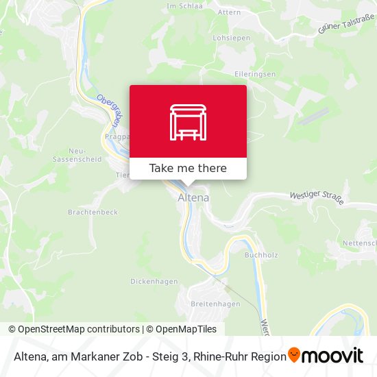 Altena, am Markaner Zob - Steig 3 map