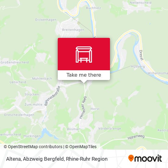 Карта Altena, Abzweig Bergfeld
