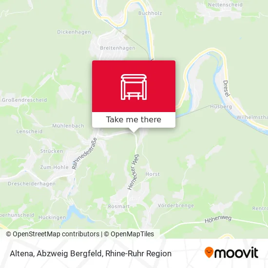 Карта Altena, Abzweig Bergfeld