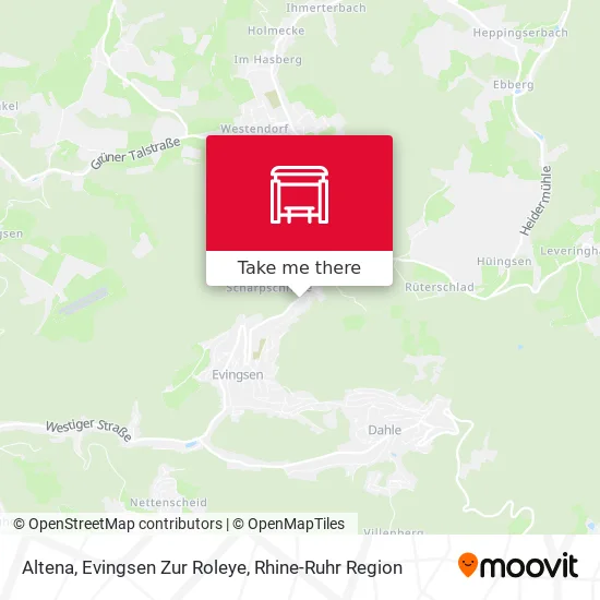Карта Altena, Evingsen Zur Roleye