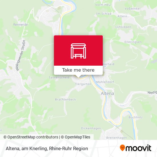 Карта Altena, am Knerling