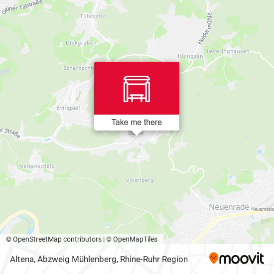 Карта Altena, Abzweig Mühlenberg