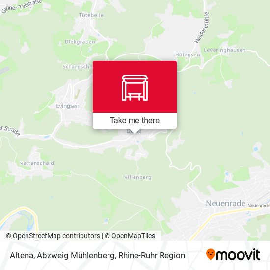 Altena, Abzweig Mühlenberg map