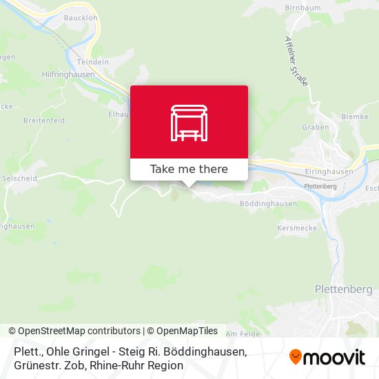 Plett., Ohle Gringel - Steig Ri. Böddinghausen, Grünestr. Zob map