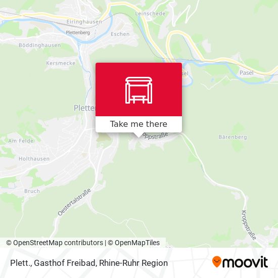 Plett., Gasthof Freibad map