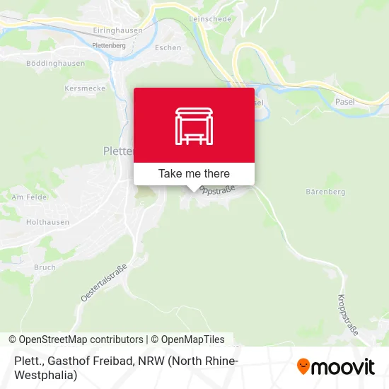 Plett., Gasthof Freibad map