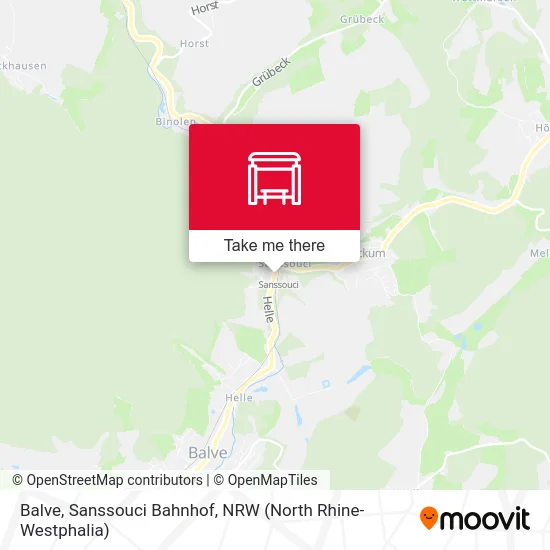 Balve, Sanssouci Bahnhof map