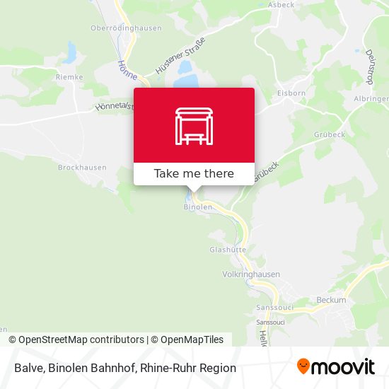 Balve, Binolen Bahnhof map