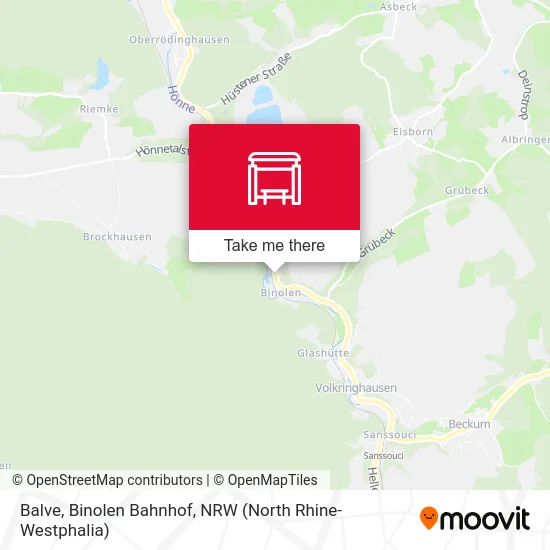 Balve, Binolen Bahnhof map