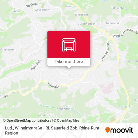 Lüd., Wilhelmstraße - Ri. Sauerfeld Zob map