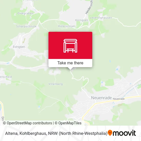 Altena, Kohlberghaus map