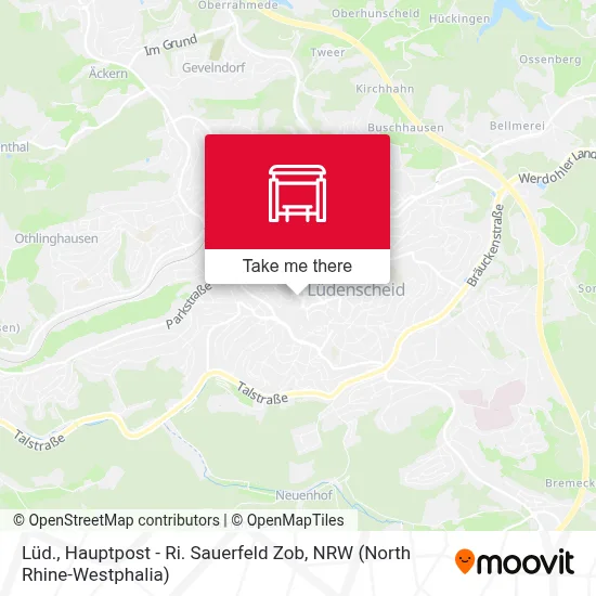 Lüd., Hauptpost - Ri. Sauerfeld Zob map