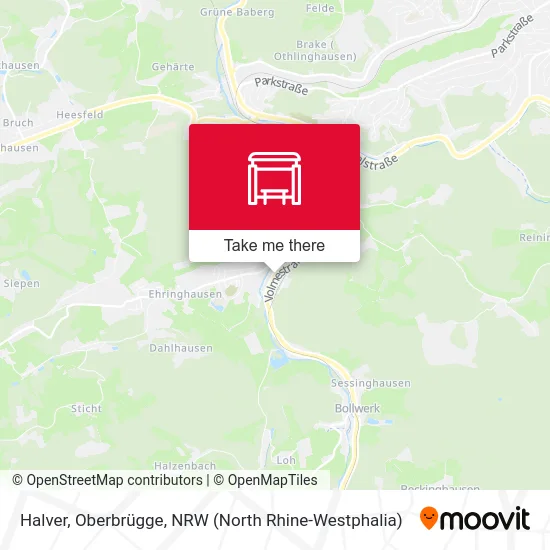 Halver, Oberbrügge map