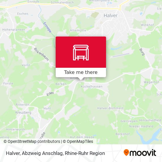 Halver, Abzweig  Anschlag map
