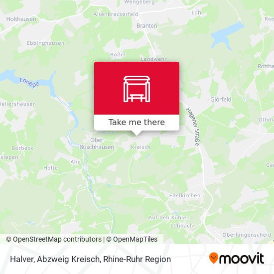 Halver, Abzweig Kreisch map