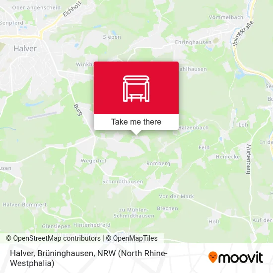 Halver, Brüninghausen map