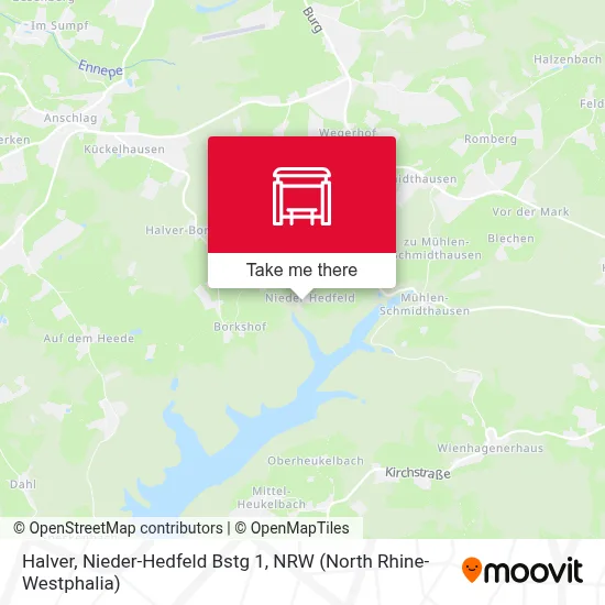 Halver, Nieder-Hedfeld Bstg 1 map