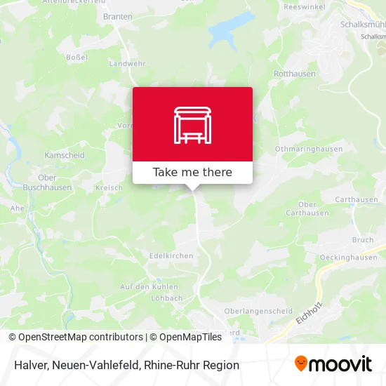 Карта Halver, Neuen-Vahlefeld