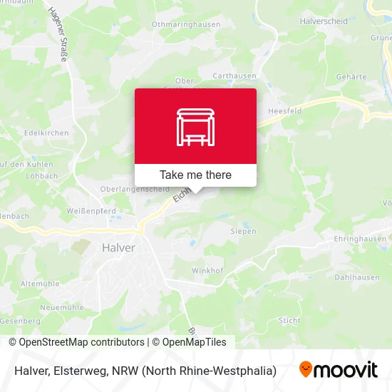 Halver, Elsterweg map