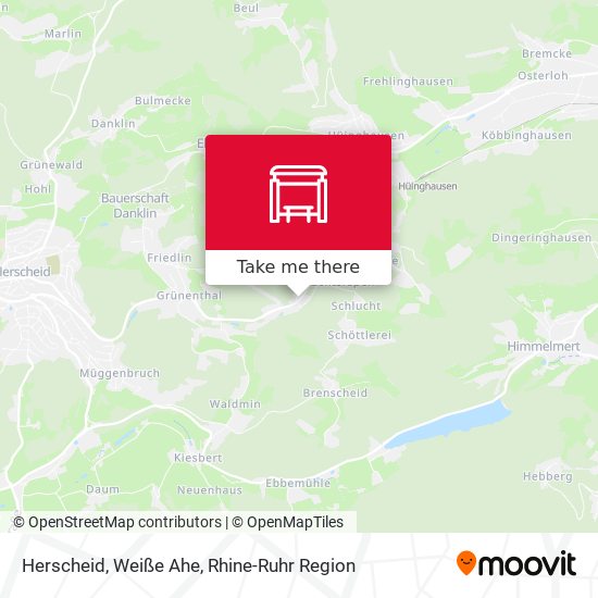 Herscheid, Weiße Ahe map