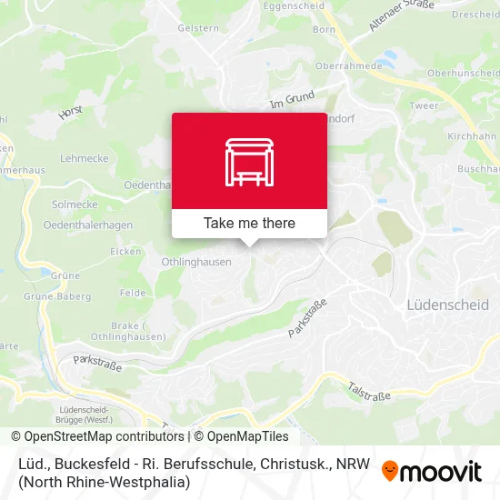 Lüd., Buckesfeld - Ri. Berufsschule, Christusk. map