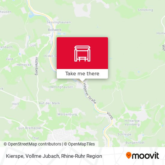 Kierspe, Vollme Jubach map