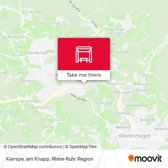 Карта Kierspe, am Knapp