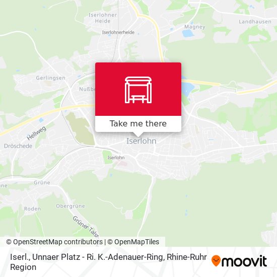 Iserl., Unnaer Platz - Ri. K.-Adenauer-Ring map