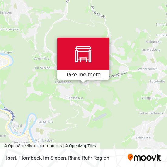 Iserl., Hombeck Im Siepen map