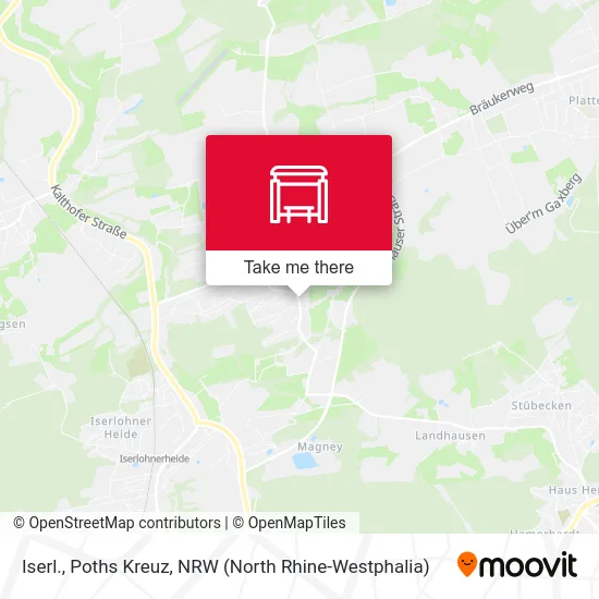 Iserl., Poths Kreuz map