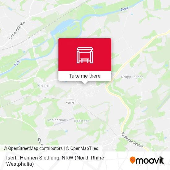 Iserl., Hennen Siedlung map