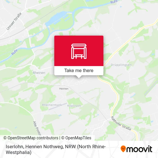 Iserlohn, Hennen Nothweg map