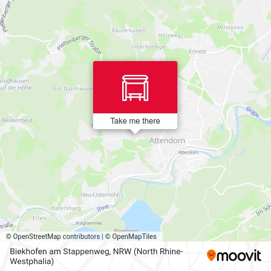 Biekhofen am Stappenweg map