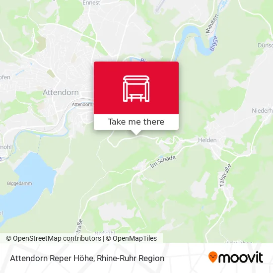 Карта Attendorn Reper Höhe