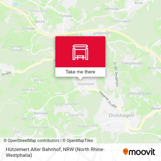 Hützemert Alter Bahnhof map