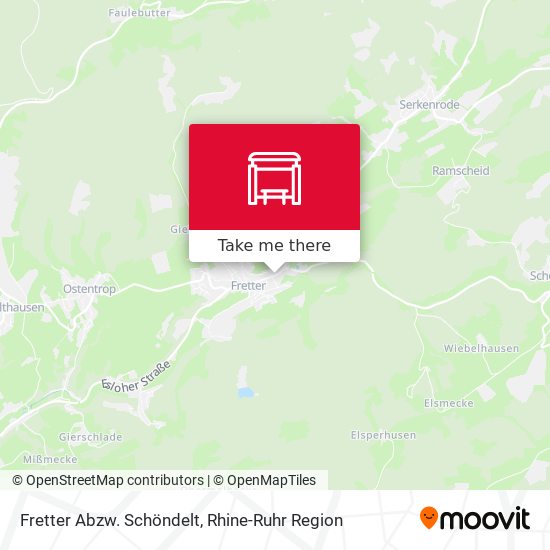 Fretter Abzw. Schöndelt map