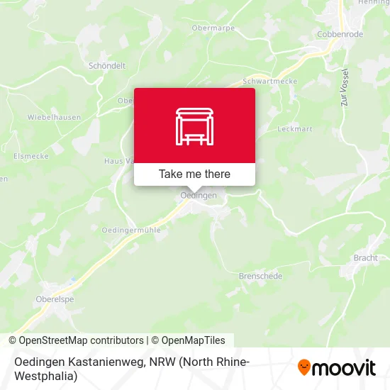 Oedingen Kastanienweg map