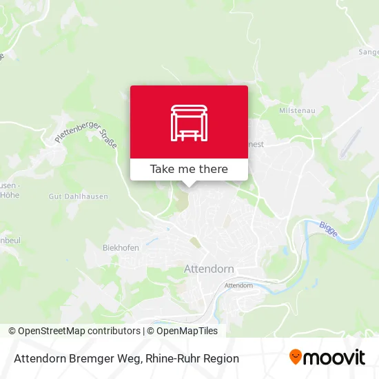 Карта Attendorn Bremger Weg