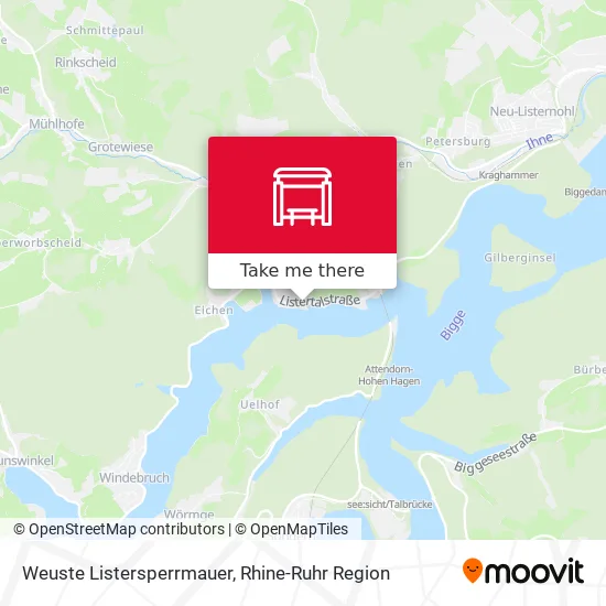 Карта Weuste Listersperrmauer