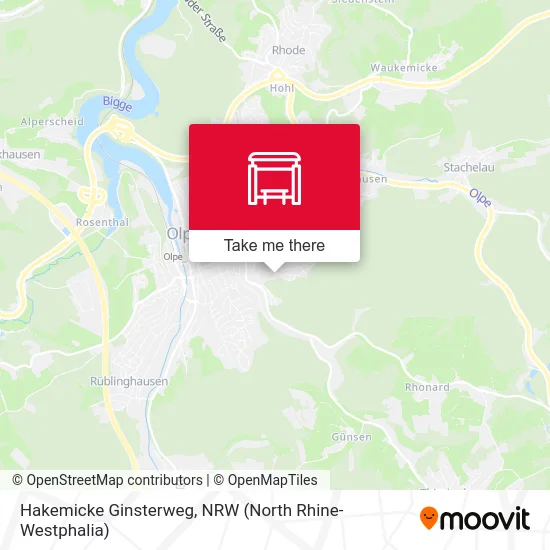 Hakemicke Ginsterweg map