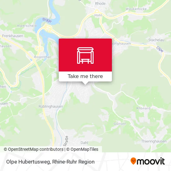Карта Olpe Hubertusweg